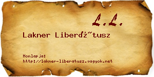 Lakner Liberátusz névjegykártya